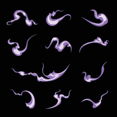 abstract purple smoke anime effect