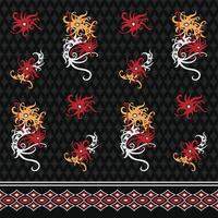 abstract kalimantan ethnic batik pattern vector