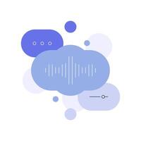 Audio message bubble. Talk. Speech. Simple flat illustration vector