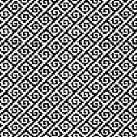 monochrome pixelated greek geometric pattern vector