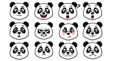 Exploring Diverse Panda Facial Expressions A Comprehensive Guide to Understanding Emotions Through Pandas vector
