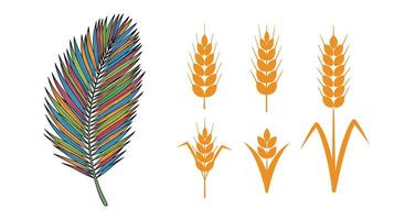 From Feathered Dreams to Golden Fields Exploring Nature's Artistry Through Shapes and Colors vector