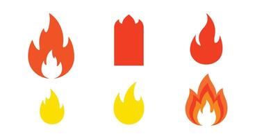 A Collection of Various Flame Images Illustrating Different Colors Textures and Styles vector