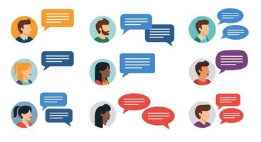 Effective Communication Diverse Perspectives and Conversations Fostering Understanding and Collaboration Among Individuals vector