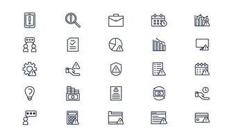 Business risk icon representing uncertainty, financial danger, and strategic challenge in outline style vector