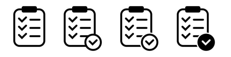 Clipboard icon. Clipboard with check mark icon. Checklist symbol for web site and app design. vector