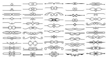 A Collection of Ornamental Dividers Decorative Text Separators and Design Elements for Graphic Projects vector