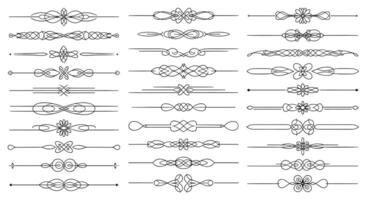 Collection of Dividers Decorative Lines and Design Elements for Text Decoration Project vector