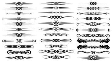 Variety of Decorative Divider Designs with Intricate Patterns and Artistic Styling Ideas vector