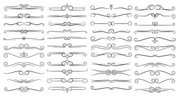 Exploring A Variety of Decorative Divider Elements For Graphic Design And Text Layouts vector