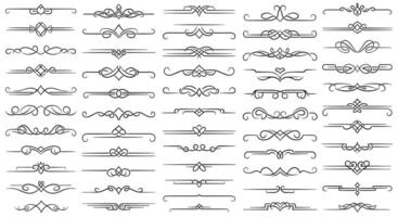 Assorted Line Dividers and Decorative Elements for Graphic Design and Web Design Project vector