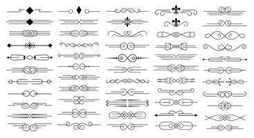 Collection of Decorative Dividers and Design Elements for Graphic Projects and Presentations vector
