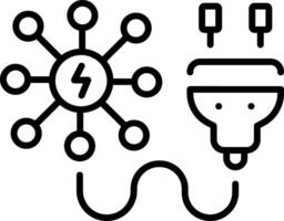 An icon of energy resource shown in line style vector