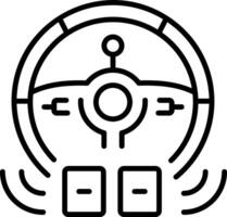 A linear icon depicting an ai driver vector