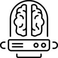 A linear style icon depicting artificial intelligence vector
