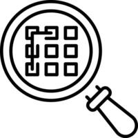 A line style icon representing pattern recognition vector