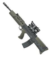British Army modern assault rifle isolated on white vector