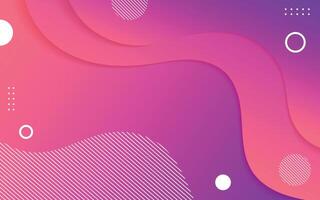 Modern Abstract Gradient Background with Fluid Shapes and Geometric Elements. Pink Purple Dynamic Design for Web and Presentation. Illustration 10 eps. vector