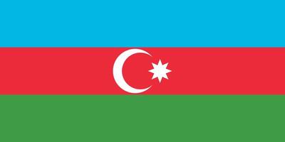 Azerbaijan flag . Symbol of Azerbaijan. Colors and proportion correctly vector