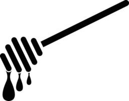 Honey dipper stick with dripping honey icon. Honey dipper sign. Honey stick symbol. flat style. vector
