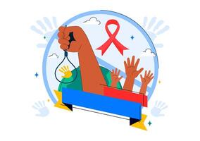 World Suicide Prevention Campaign Illustration with Helping Hands and Rope in a Flat Style Background vector