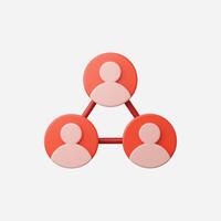 Abstract illustration of connected figures representing teamwork. vector