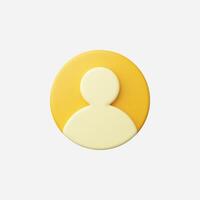 A minimalistic user profile icon in yellow and cream colors. vector
