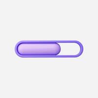 A modern purple toggle switch on a clean background. vector