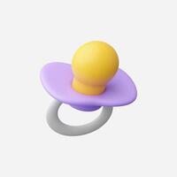 A colorful pacifier designed for infants, evoking comfort and playfulness. vector