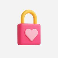 A playful lock featuring a heart design in vibrant colors. vector