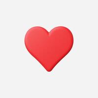 A vibrant red heart symbolizing love and affection. vector