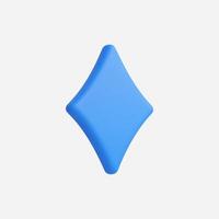 Stylized blue geometric shape on a clean background. vector