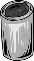Simple Round Trash Can vector