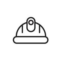 helmet safety icon line design in trendy style vector