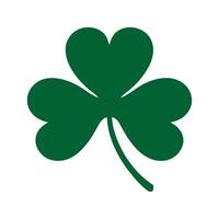 Simple green shamrock leaf illustration vector