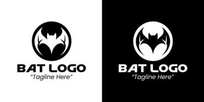 Modern Bat Logo in Black and White for Minimalist and Professional Branding vector