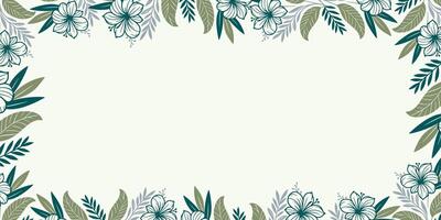 blooming abstract floral background for invitation frame.decorative card and poster layout for fashion.scrapbook design with minimal tropical theme vector