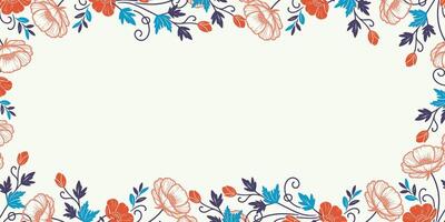 minimal floral texture with abstract stems and leaves.banner template for wall art and textile design.poster background for nature greeting card vector