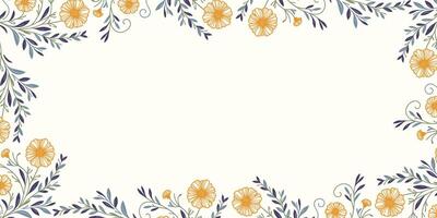 hand drawn floral texture with leaf and flower elements.wallpaper template for wedding poster.scrapbook and card design in abstract style vector