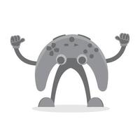illustration graphic character, cartoon joystick game console tool. vector