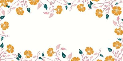 blooming wildflower backdrop for floral wall.modern abstract floral art for textile and invitation design.template for banner and scrapbook layout vector