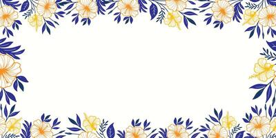 decorative floral wallpaper with minimal tropical leaves.elegant texture background for scrapbook and textile.frame design for modern wall art vector