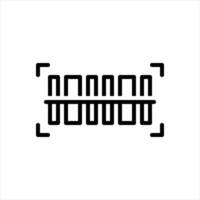 Black line icon code vector