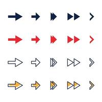 Mega set of modern arrows. Black arrows icons. Arrow isolated collection. vector