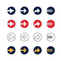 Set Arrow icon wit cut style. Mega set of arrows. Black arrows icons. Set different cursor arrow direction symbols in flat style. Modern simple arrows vector