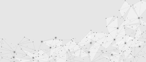 Abstract grey triangle mesh network connect fechnology futuristic background vector