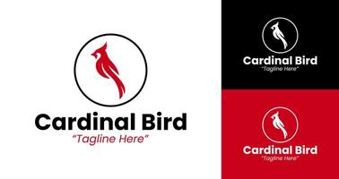 Stylish Cardinal Bird Logo for Branding and Marketing with Unique Appeal vector