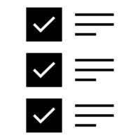 Checklist icon. Simple illustration of checklist icon for web design isolated on white background. vector