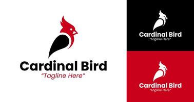 Elegant Cardinal Bird Logo Design with Clean and Bold Features vector