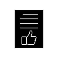 paper document with hand thumb up icon illustration design graphic flat style vector